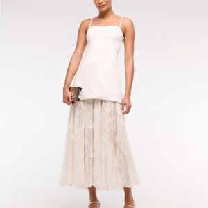 Abercrombie & Fitch Embroidered Sheer Maxi Dress - Size Medium